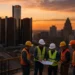 Detroit RenCen Redevelopment view of towers and riverfront from downtown
