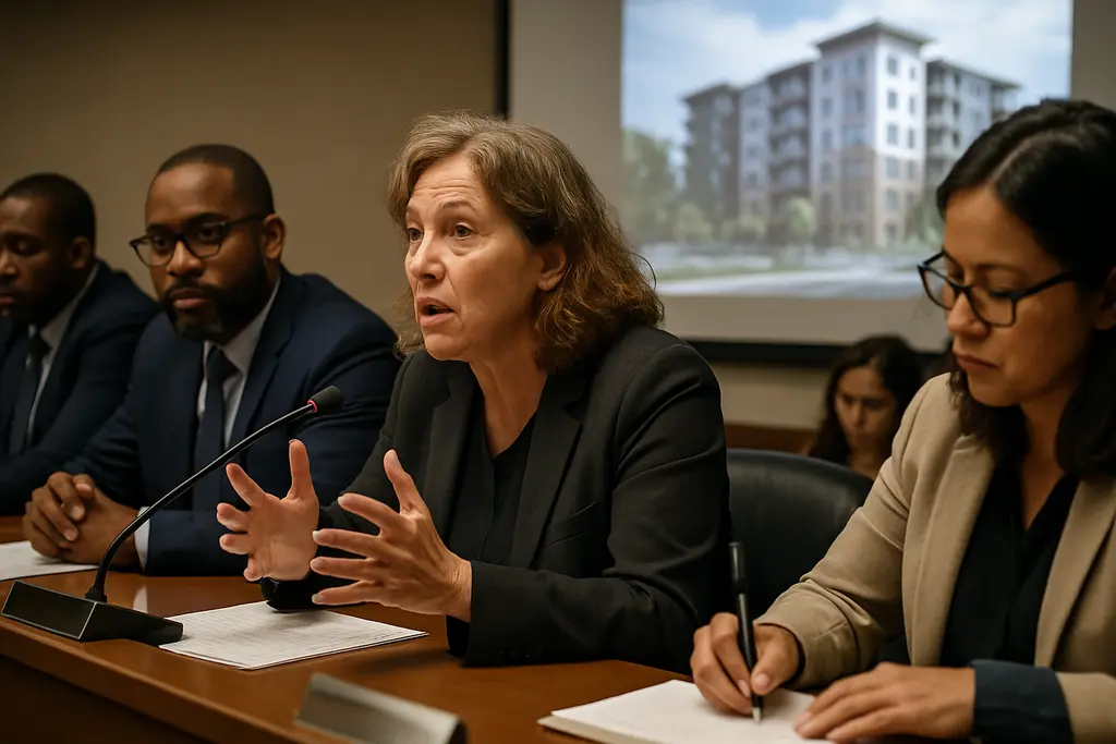 Greenville Housing TIF discussion at a local council meeting room