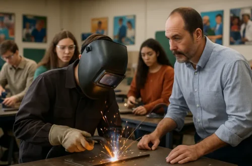 Michigan CTE Grants support students working with classroom tools and training equipment