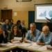 Michigan School Deficits budget papers on a school board table