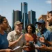 RenCen CBO discussion near Detroit riverfront civic space